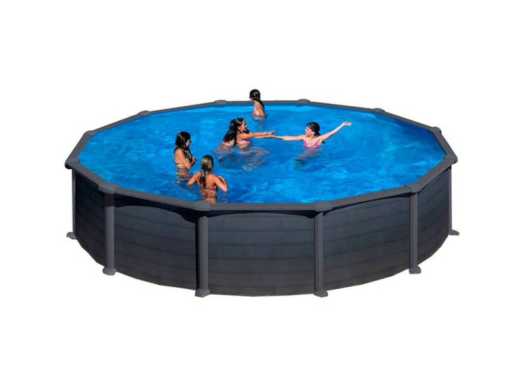 Piscina Redonda Grafito Granada 350x132 cm. Gre KITPR358GF Piscina Redonda Grafito Granada 350x132 Cm. Gre KITPR358GF -Piscinas Artículos Tienda 1011143028g00