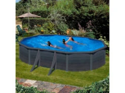 Piscina Ovalada Grafito Kea 500x300x120 Cm. Gre KIT500GF -Piscinas Artículos Tienda 1011143031g01