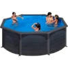 Piscina Redonda Grafito Kea 460x120 Cm. Gre KIT460GF -Piscinas Artículos Tienda 1011143032g00