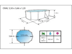 Piscina Bosque 550x366x120 Cm. Toi 8326 -Piscinas Artículos Tienda 11139164g04