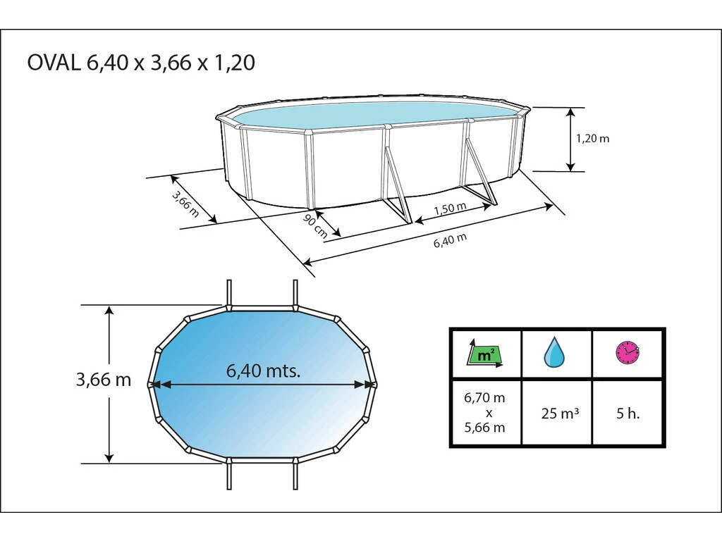Piscina Bosque 640x366x120 Cm. Toi 8327 Piscina Bosque 640x366x120 Cm. Toi 8327 -Piscinas Artículos Tienda 11139165g04