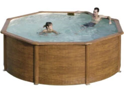 Piscina Imitación Madera Pacific 350x120 Cm. Gre KIT350W