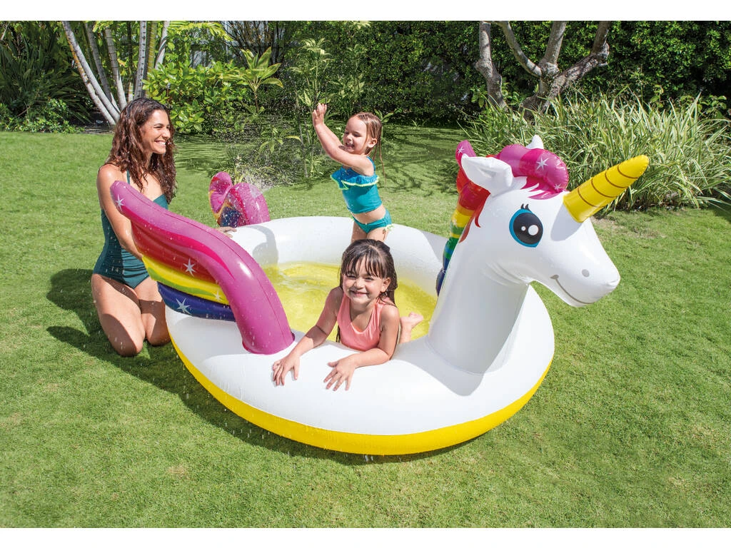 Piscina Hinchable Infantil Unicornio con Pulverizador 272x193x104 cm. Intex 57441 Piscina Hinchable Infantil Unicornio Con Pulverizador 272x193x104 Cm. Intex 57441 -Piscinas Artículos Tienda 1911146609g01