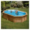 Piscina Ovalada Madera Vermela 672x472x146 Cm. Gre 790098 -Piscinas Artículos Tienda 1911147474g00
