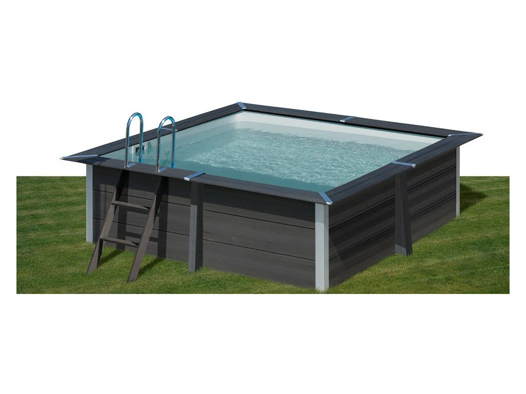 Piscina Cuadrada Madera Composite 326x326x124 cm. Gre KPCOR28 Piscina Cuadrada Madera Composite 326x326x124 Cm. Gre KPCOR28 -Piscinas Artículos Tienda 1911147476g00
