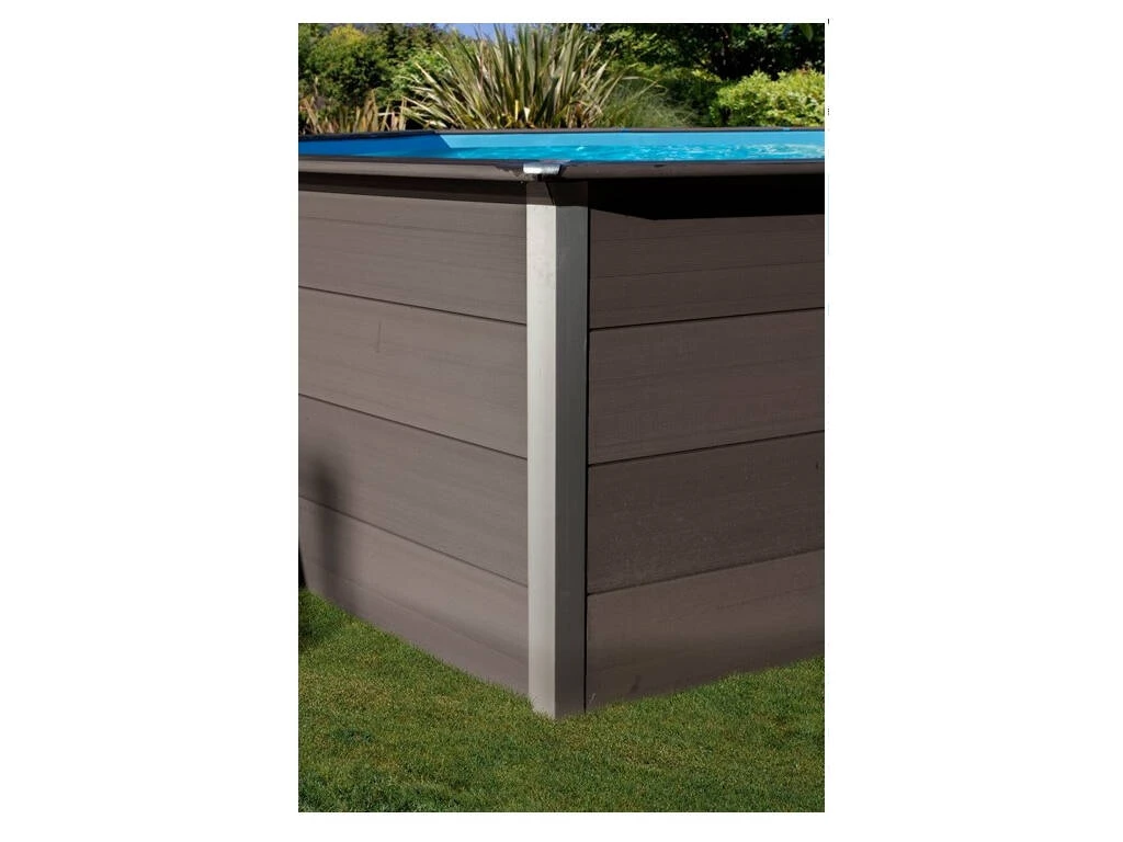 Piscina Cuadrada Madera Composite 326x326x124 cm. Gre KPCOR28 Piscina Cuadrada Madera Composite 326x326x124 Cm. Gre KPCOR28 -Piscinas Artículos Tienda 1911147476g03