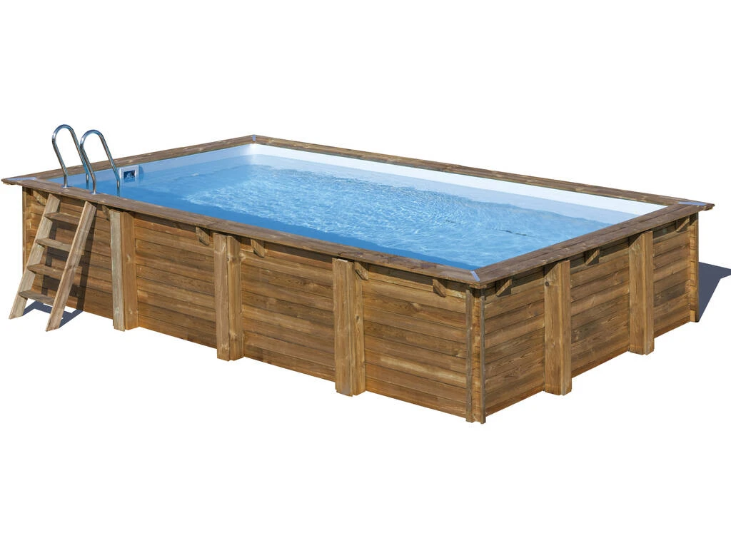 Piscina Rectangular Madera Evora 620X420X133 cm. Gre 790206 Piscina Rectangular Madera Evora 620X420X133 Cm. Gre 790206 -Piscinas Artículos Tienda 1999951297g00