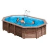 Piscina Ovalada Madera Macadamia 632X335X130 Cm. Gre KPBOC632 2 Piscina Ovalada Madera Macadamia 632X335X130 Cm. Gre KPBOC632 -Piscinas Artículos Tienda 1999951311g00
