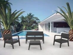 Muebles Jardín Set Miami Grafito SP Berner 55449 -Piscinas Artículos Tienda 1999954461g01