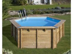 Piscina Redonda Madera Vanille 2 400X119 Cm. Gre 800002