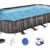 Piscina Desmontable Oval Power Steel Imitacion Madera 732X366X122 Cm. Bestway 5611T -Piscinas Artículos Tienda 1999960704g00
