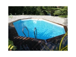 Piscina Ovalada Madera Grenade 2 De 436x336x117 Cm. Gre 7900862