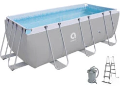 Piscina Desmontable Rectangular De 400x200x99 Cm. Con Depuradora De Arena Jilong 17726-1EU