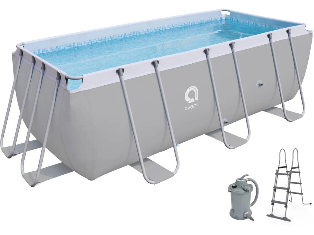 Piscina Desmontable Rectangular de 400x200x99 cm. con Depuradora de Arena Jilong 17726-1EU Piscina Desmontable Rectangular De 400x200x99 Cm. Con Depuradora De Arena Jilong 17726-1EU -Piscinas Artículos Tienda 1999964010g00