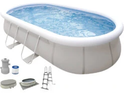 Piscina Desmontable Frame Oval Pool Set De 540x304x106 Cm. Con Depuradora Jilong 17449EU