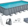 Piscina Desmontable De 732x366x132 Cm. Con Depuradora De Arena Y Kit Limpieza Polygroup P424125210EU -Piscinas Artículos Tienda 1999966182g00