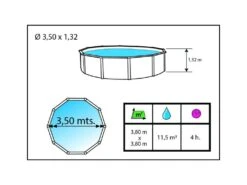 Piscina Prestigio 350x132 Cm. Toi 2278 -Piscinas Artículos Tienda 1999969705g04
