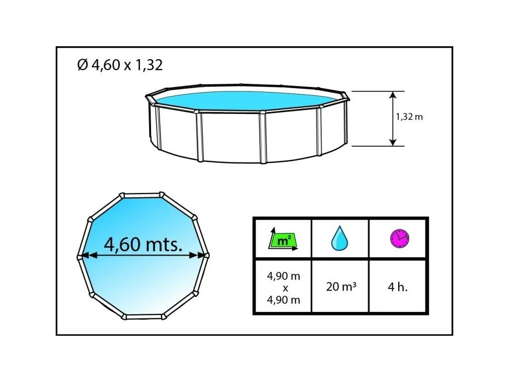 Piscina Prestigio 460x132 Cm. Toi 2279 Piscina Prestigio 460x132 Cm. Toi 2279 -Piscinas Artículos Tienda 1999969706g04
