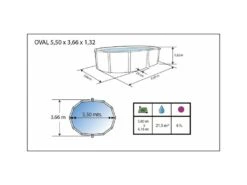 Piscina Ibiza 550x366x132 Cm. Toi 1268 -Piscinas Artículos Tienda 1999969720g02