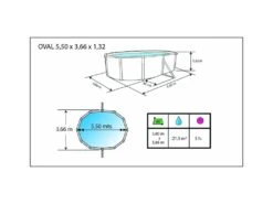 Piscina Magnum 550x366x132 Cm. Toi 2309 -Piscinas Artículos Tienda 1999969740g02