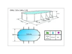 Piscina Magnum 730x366x132 Cm. Toi 2311 -Piscinas Artículos Tienda 1999969744g02