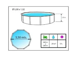 Piscina Magnum 550x132 Cm. Toi 1231 -Piscinas Artículos Tienda 1999969751g02