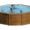 Piscina Imitación Madera Mauritius 350x132 Cm. Gre KITPR358WO
