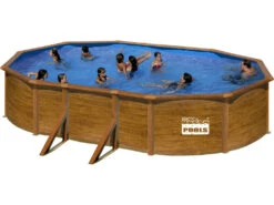 Piscina Imitación Madera Sicília 500x300x120 Cm Gre KITPROV503W