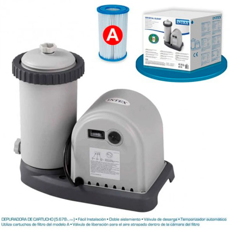 Depuradora Intex Cartucho Krystal 5.678 l/h Depuradora Intex Cartucho Krystal 5.678 L/h -Piscinas Artículos Tienda 28636 depuradora de cartucho krystal clear tm 5678lh 1