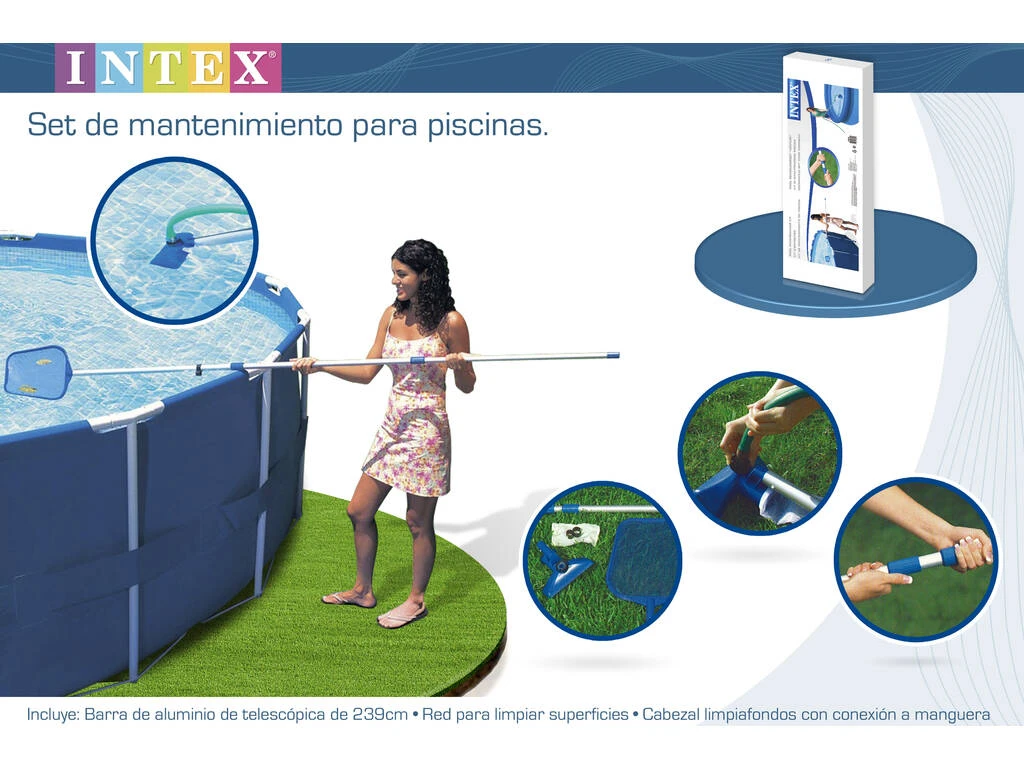 Kit Limpieza para Piscina 239 cm. Intex 28002 Kit Limpieza Para Piscina 239 Cm. Intex 28002 -Piscinas Artículos Tienda 57147g02