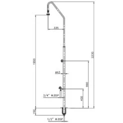 Ducha Astralpool Con 1 Rociador Y 2 Válvulas -Piscinas Artículos Tienda astral ducha roci val esq