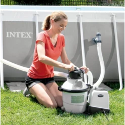 Intex Combo Filtro Arena + Clorador Salino 56.800L 26680 -Piscinas Artículos Tienda combo intex utilizacion 1