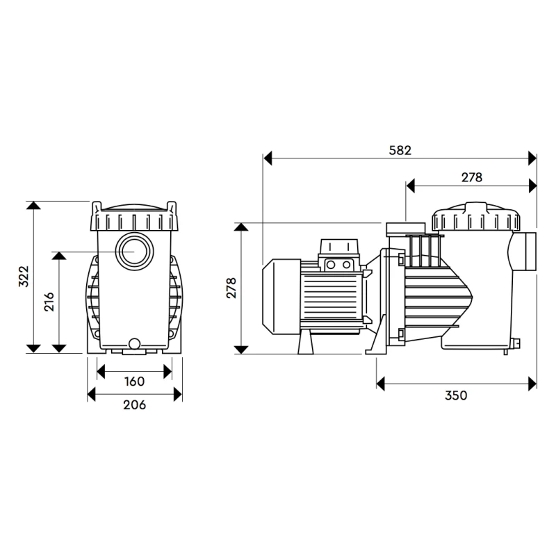 Bomba de filtración BWT Flow Star Monofásica Bomba De Filtración BWT Flow Star Monofásica -Piscinas Artículos Tienda cotas flow star