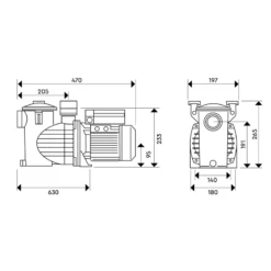 Bomba De Filtración BWT Mini Star Trifásica -Piscinas Artículos Tienda cotas star mini 1