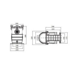 Bomba De Piscina ND.2 De PSH -Piscinas Artículos Tienda dimensiones 2 1