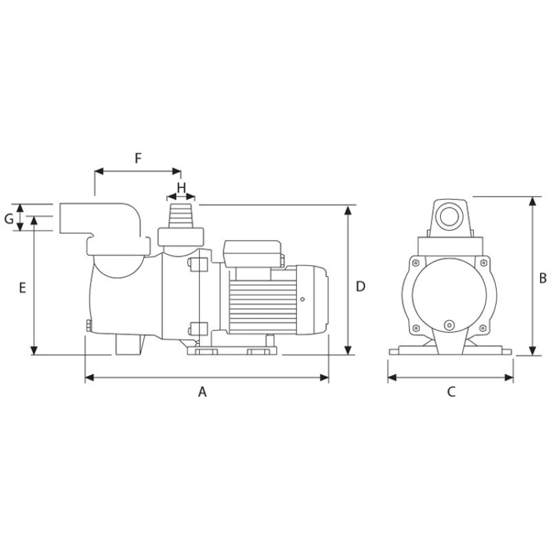 Bomba de filtración Espa Nox 0.25 cv Bomba De Filtración Espa Nox 0.25 Cv -Piscinas Artículos Tienda dimensiones bomba espa 25