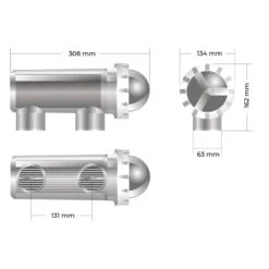 Clorador Salino E-Next Astralpool -Piscinas Artículos Tienda dimensiones electrolisis salina e next celula