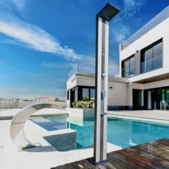 Ducha Solar Gre De Aluminio 38 Litros -Piscinas Artículos Tienda dsalp38 00 20