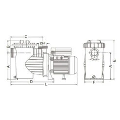 Bomba Autoaspirante Winner De Saci -Piscinas Artículos Tienda medidas bomba winner