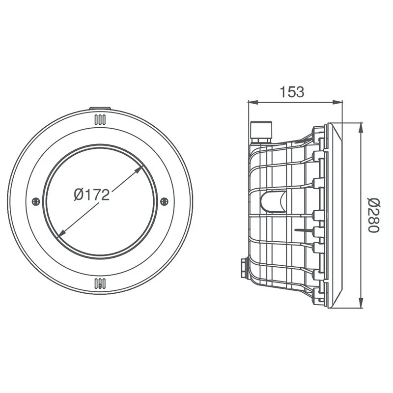 Kit proyector LED Lumiplus Essential PAR56 con nicho Kit Proyector LED Lumiplus Essential PAR56 Con Nicho -Piscinas Artículos Tienda medidas kit lumiplus 66828