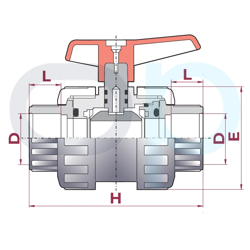 Válvula de bola Standard PVC Teflón FPM encolar Válvula De Bola Standard PVC Teflón FPM Encolar -Piscinas Artículos Tienda medidas valvula bola cepex standard pvc teflon fpm encolar 1