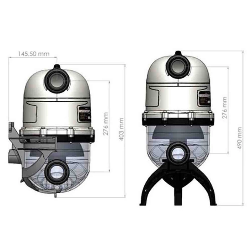 Prefiltro hidrociclónico Hydrospin Prefiltro Hidrociclónico Hydrospin -Piscinas Artículos Tienda prefiltro hydrospin astralpool medidas