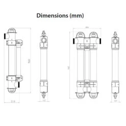Equipo Ultravioleta Elecro HR-UVC 4 Equipo Ultravioleta Elecro HR-UVC -Piscinas Artículos Tienda ultravioleta hr uvc medidas