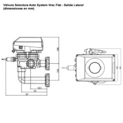 Válvula Selectora Auto System Vrac Flat Astralpool -Piscinas Artículos Tienda valvula selectora automatica system vrac flat lateral 43513 dimensiones 1 2